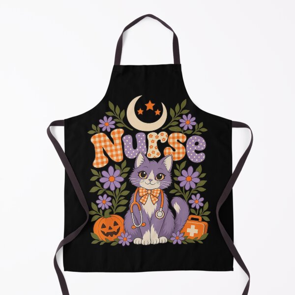 Item preview, Cute Halloween Nurse Cat with Pumpkin designed and sold by NoeValdric.