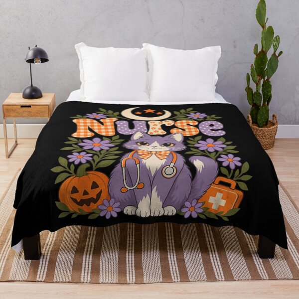 Item preview, Cute Halloween Nurse Cat with Pumpkin designed and sold by NoeValdric.