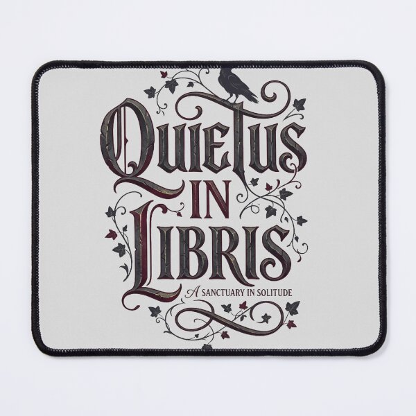 Item preview, Quietus in Libris Gothic Latin Typography Dark Academia Design designed and sold by @SHINTOSARTSTORE.