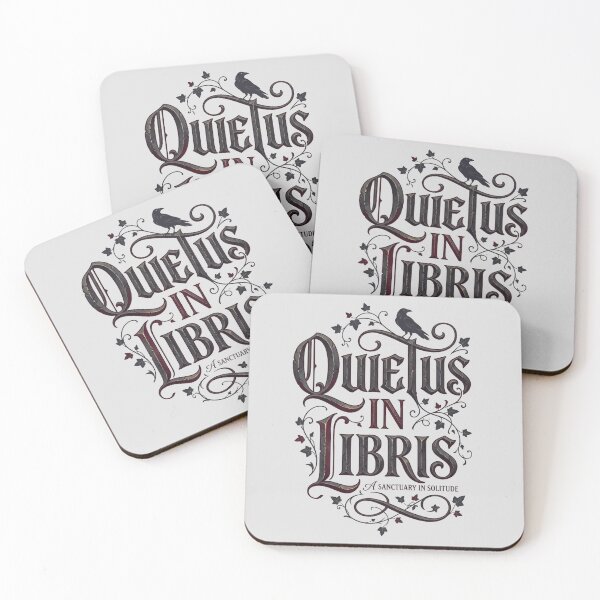 Item preview, Quietus in Libris Gothic Latin Typography Dark Academia Design designed and sold by @SHINTOSARTSTORE.
