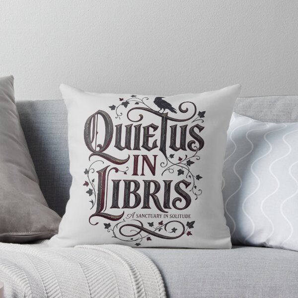 Item preview, Quietus in Libris Gothic Latin Typography Dark Academia Design designed and sold by @SHINTOSARTSTORE.