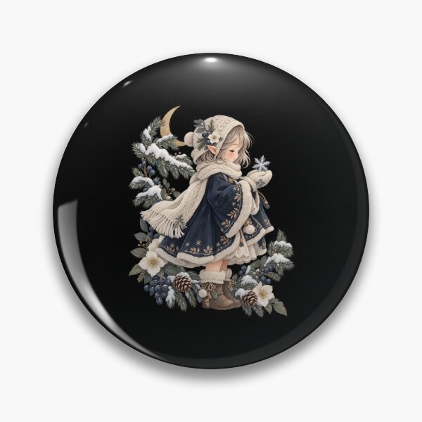 Item preview, Snowlight Wanderer Mystic Elf Girl Winter Botanical designed and sold by PhylonBoxx.