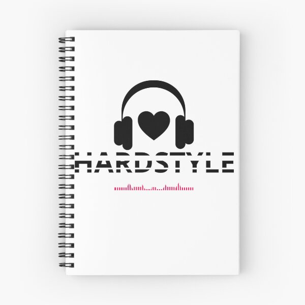 Item preview, LOVE HARDSTYLE MUSIC - Minimal Headphones and Heart, Black and white oversized Unisex Dj style designed and sold by Giobb-Artwork.