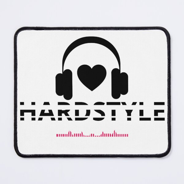 Item preview, LOVE HARDSTYLE MUSIC - Minimal Headphones and Heart, Black and white oversized Unisex Dj style designed and sold by Giobb-Artwork.