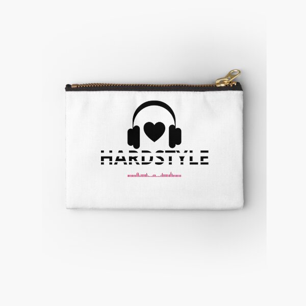 Item preview, LOVE HARDSTYLE MUSIC - Minimal Headphones and Heart, Black and white oversized Unisex Dj style designed and sold by Giobb-Artwork.