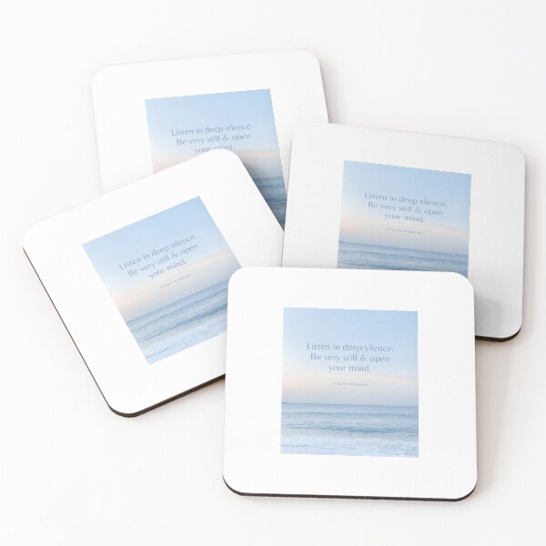 Item preview, Listen in deep silence. Be very still and open your mind | A Course in Miracles Quote designed and sold by InspiredByTruth.