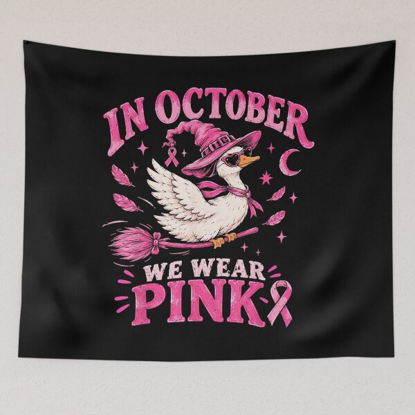 Item preview, In October We Wear Pink Witch Goose designed and sold by NoeValdric.