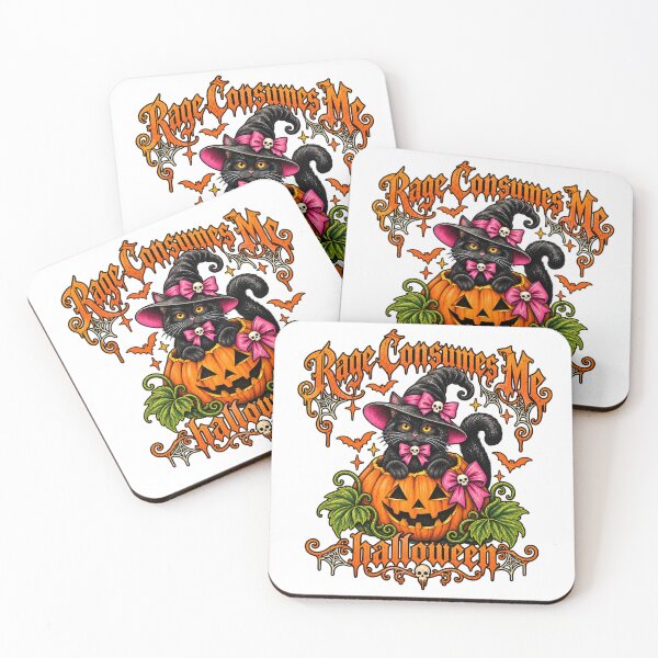 Item preview, Rage Consumes Me Gothic Black Cat Witch Halloween Pumpkin designed and sold by WILLIAMS-BR.
