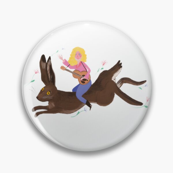 Item preview, Whimsical Dolly Parton Inspired Illustration Riding a Hare Artwork designed and sold by RelzNite.