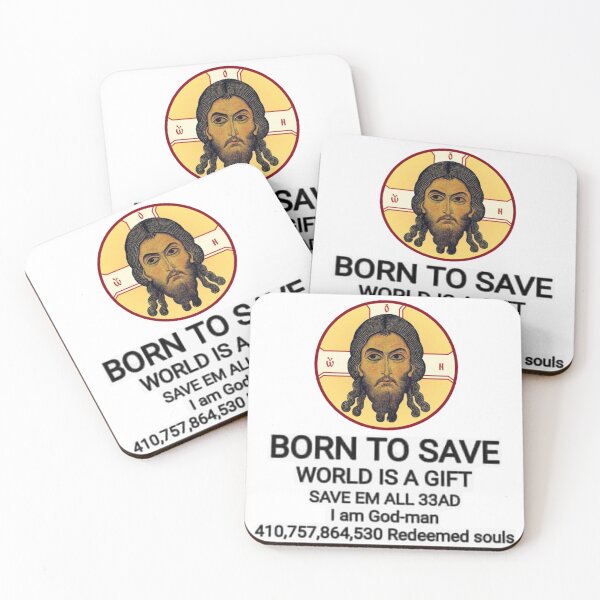 Item preview, Jesus Christ Born to Save | World is a Gift Christian Meme designed and sold by CoolHistoryMan.
