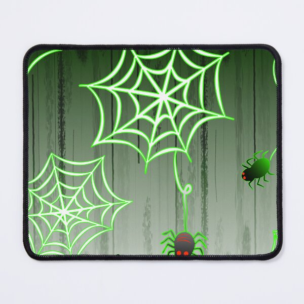 Item preview, Green Neon Spider Webs and Spiders Halloween designed and sold by Aom Road.