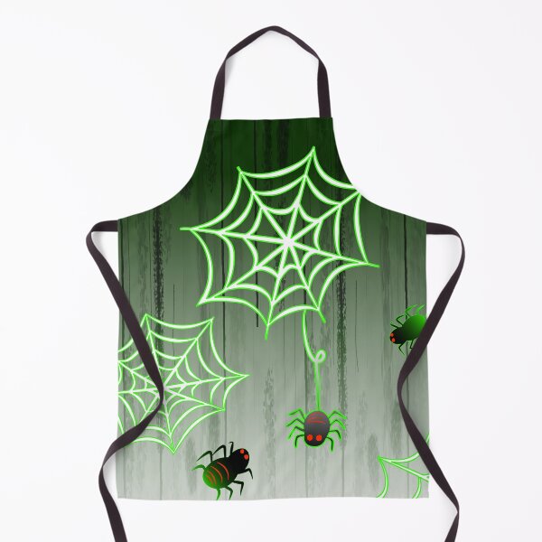 Item preview, Green Neon Spider Webs and Spiders Halloween designed and sold by Aom Road.