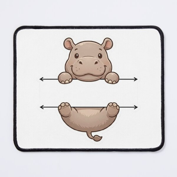 Item preview, Cute Peeking Hippo Name Frame Split Monogram designed and sold by PetalsPaws.