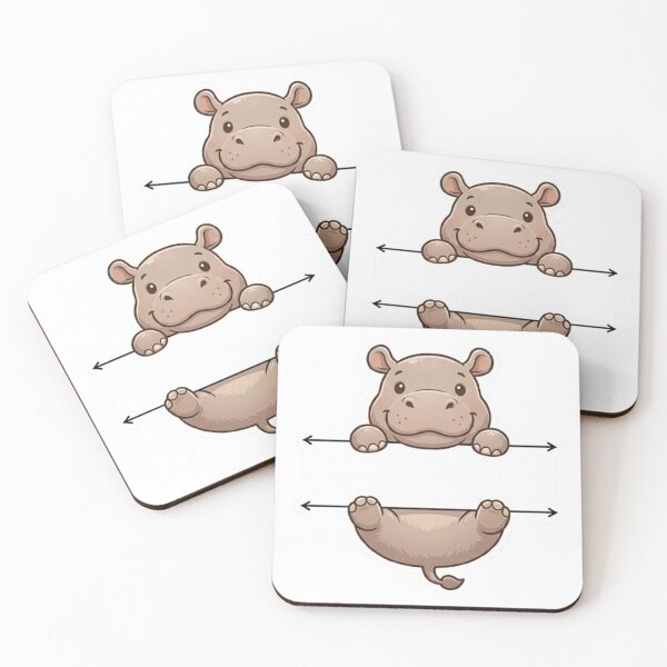 Item preview, Cute Peeking Hippo Name Frame Split Monogram designed and sold by PetalsPaws.