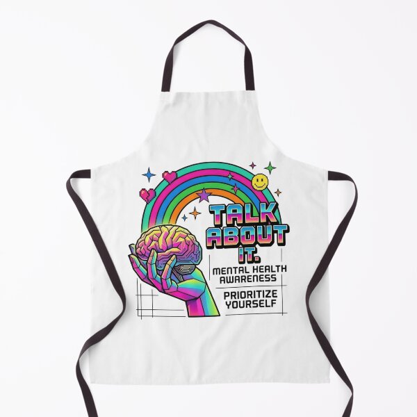 Item preview, Prioritize Yourself Mental Health Rainbow Brain Art designed and sold by jortan1.