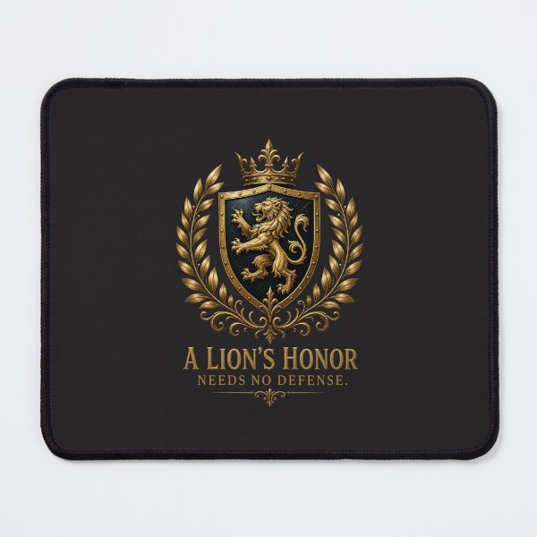 Item preview, A Lion's Honor Needs No Defense - Royal Crest Coat Of Arms Leadership Art designed and sold by Bennie Singh.