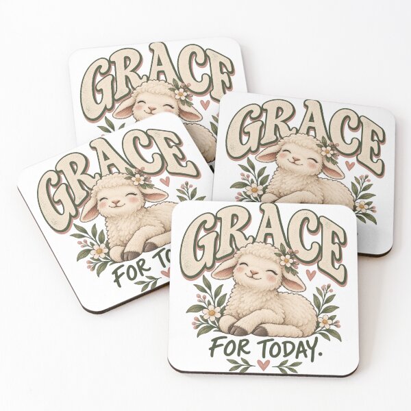 Item preview, Grace for Today – Cute Christian Lamb Faith Design designed and sold by FaithArt777.