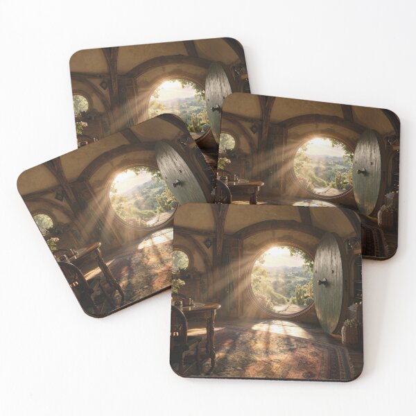 Item preview, Cozy Interior Hobbit Home with Sunbeams designed and sold by Maria Dryfhout.