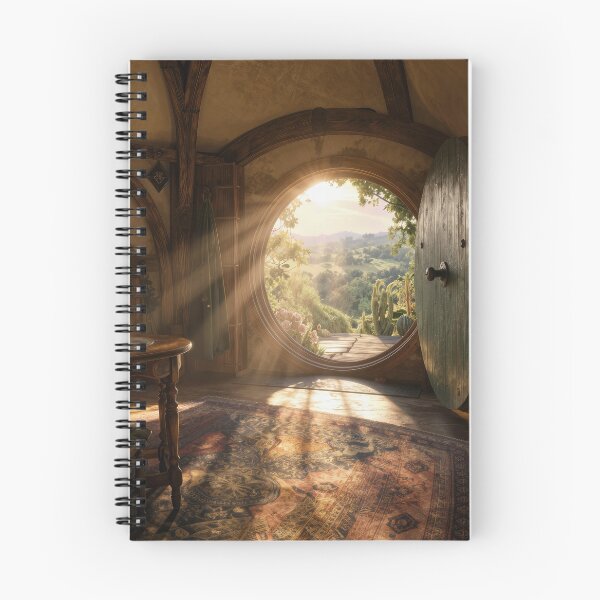Item preview, Cozy Interior Hobbit Home with Sunbeams designed and sold by Maria Dryfhout.