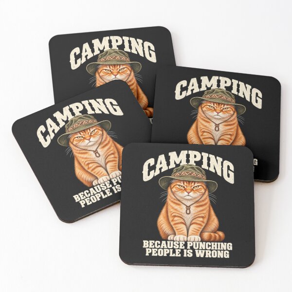 Item preview, Camping Orange Cat Boonie Hat Funny Sarcastic Feline Outdoor Design designed and sold by Trendably.
