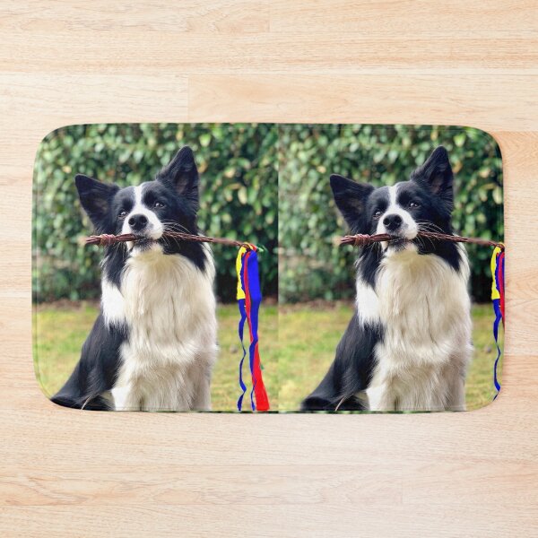 Item preview, Smart Border Collie Holding Colorful Ribbon Stick designed and sold by VanGaldo.