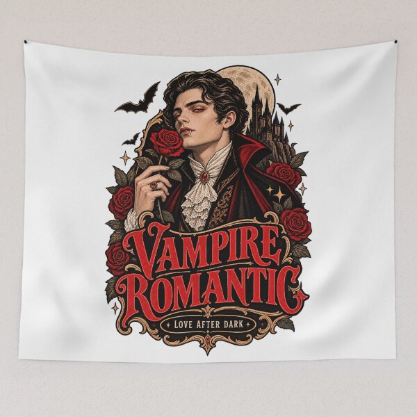 Item preview, Vampire Romantic Gothic Love Vintage Halloween designed and sold by gabicoutodesign.