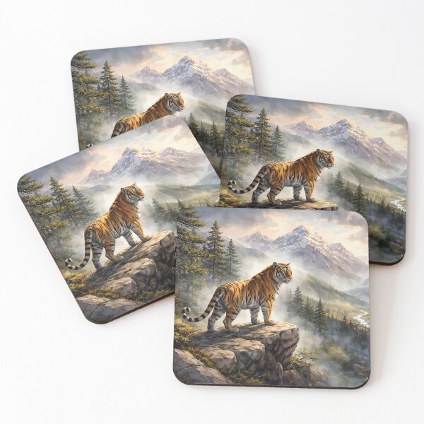 Item preview, Majestic Tiger in Mountain Landscape designed and sold by cuprum.