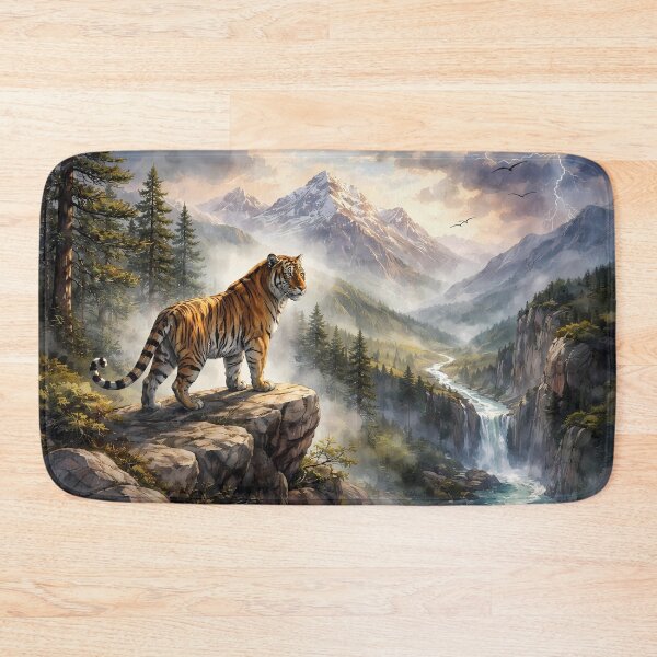 Item preview, Majestic Tiger in Mountain Landscape designed and sold by cuprum.
