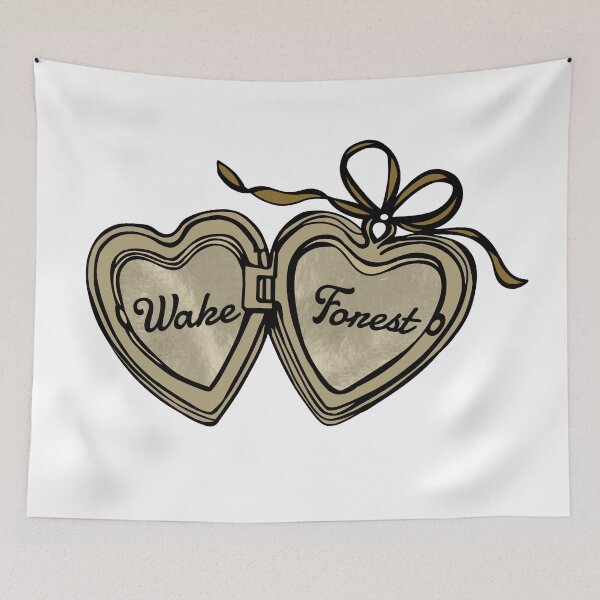 Item preview, Wake Forest Heart Bow Locket designed and sold by gracecmoh.