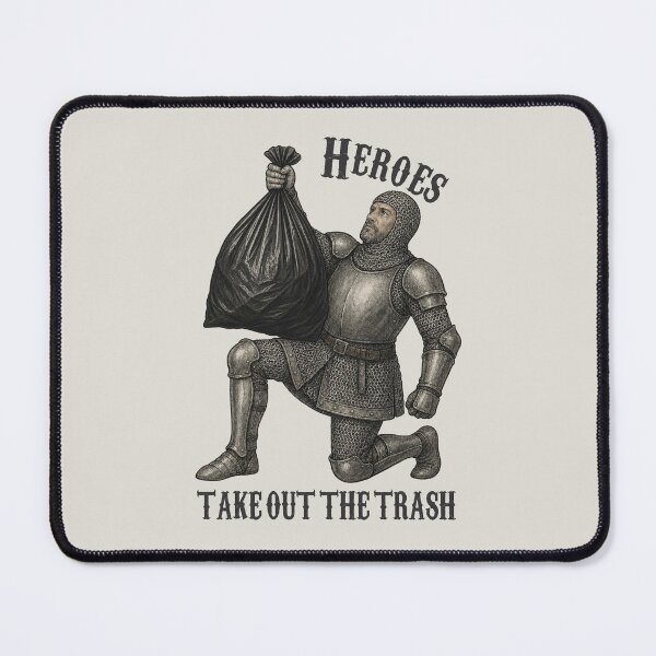Item preview, Funny men knight garbage bag heroes take out the trash designed and sold by BigMRanch.