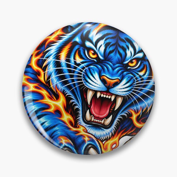 Item preview, Blue Tiger in Flames designed and sold by Kisho.