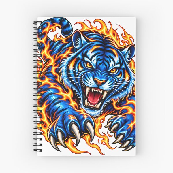 Item preview, Blue Tiger in Flames designed and sold by Kisho.