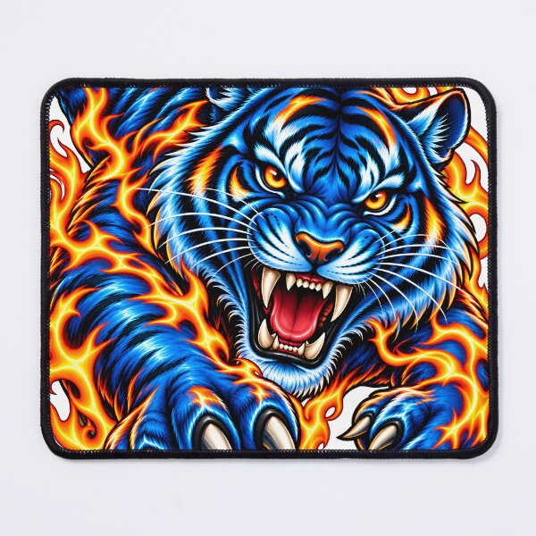 Item preview, Blue Tiger in Flames designed and sold by Kisho.