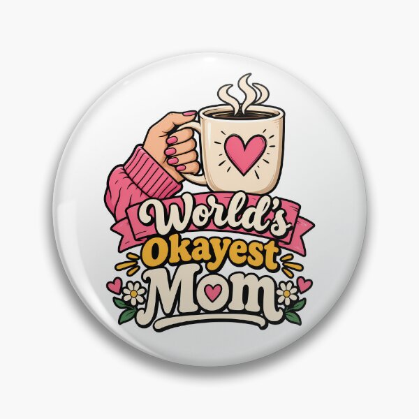 Item preview, Worlds Okayest Mom Funny Cute Mother Coffee Cup Floral Humor designed and sold by Photo-Sphere101.