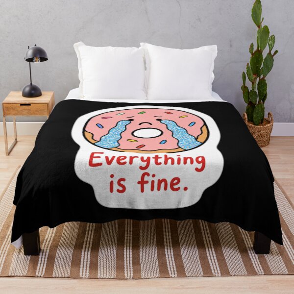 Item preview, Everything Is Fine Crying Donut - Funny Sarcastic Cartoon designed and sold by Vision Crafted.