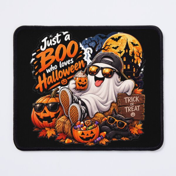 Item preview, Just a Boo Who Loves Halloween – Cute Halloween designed and sold by SilverLook48.
