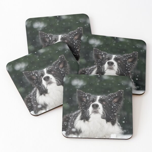 Item preview, Beautiful Border Collie Lying in Winter Snow designed and sold by VanGaldo.