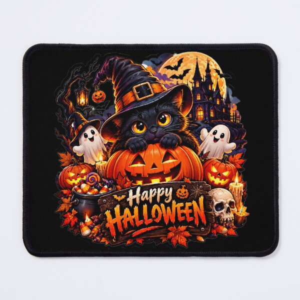 Item preview, Happy Halloween – Cute Halloween Cat designed and sold by SilverLook48.
