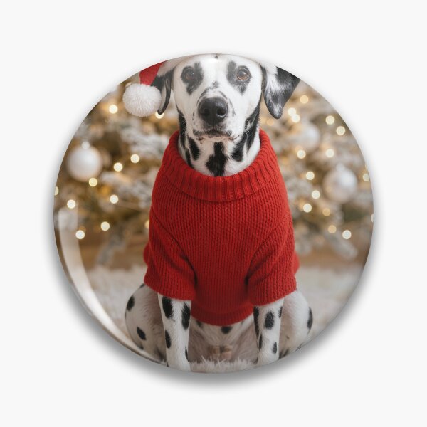 Item preview, Christmas Dalmatian Dog Wearing a Red Sweater designed and sold by Maria Dryfhout.