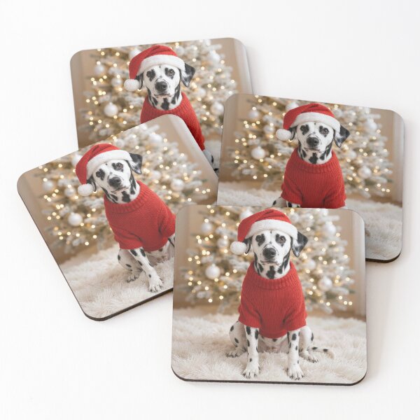 Item preview, Christmas Dalmatian Dog Wearing a Red Sweater designed and sold by Maria Dryfhout.