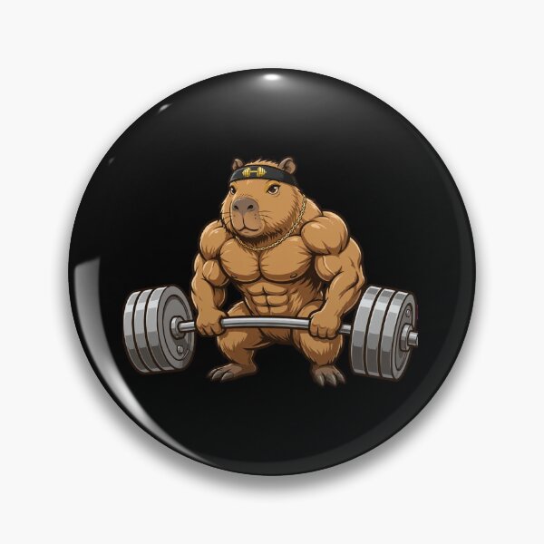 Item preview, Buff Capybara Gym Funny Deadlift - Capybara Bodybuilder designed and sold by StrongEveryDayStore.