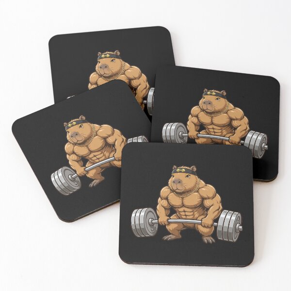 Item preview, Buff Capybara Gym Funny Deadlift - Capybara Bodybuilder designed and sold by StrongEveryDayStore.