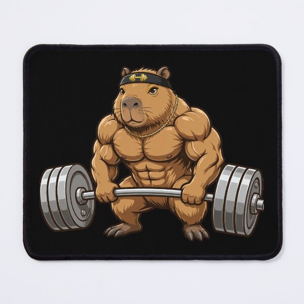Item preview, Buff Capybara Gym Funny Deadlift - Capybara Bodybuilder designed and sold by StrongEveryDayStore.