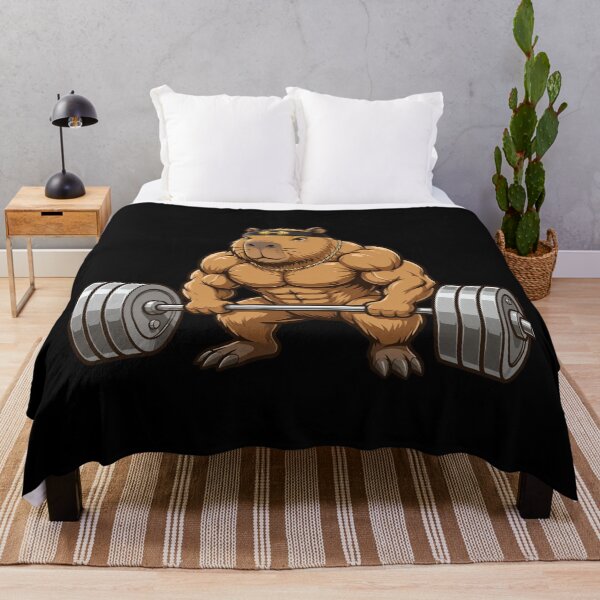Item preview, Buff Capybara Gym Funny Deadlift - Capybara Bodybuilder designed and sold by StrongEveryDayStore.
