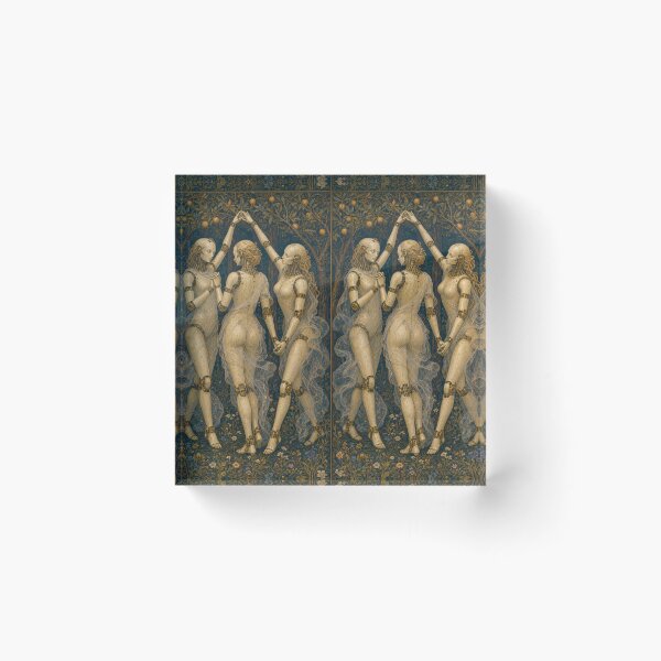 Item preview, The Three Graces Cyber Renaissance Art Print designed and sold by DMarquiseArt.