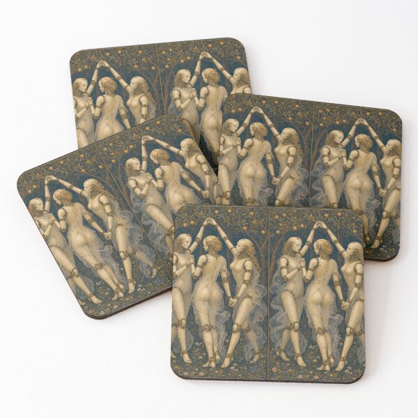 Item preview, The Three Graces Cyber Renaissance Art Print designed and sold by DMarquiseArt.