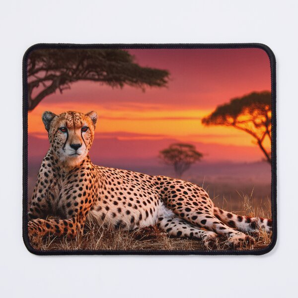 Item preview, Majestic Cheetah at Sunset in the African Savanna designed and sold by Artessie.