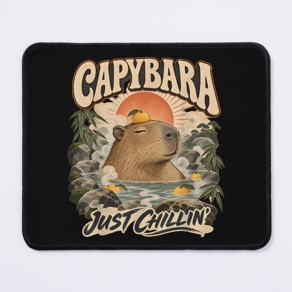 Item preview, Just Chillin Capybara in a Hot Spring designed and sold by TadeoNivar.