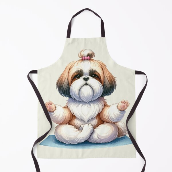Item preview, Relaxed yoga Shih Tzu dog in watercolors designed and sold by LiskoDesign.