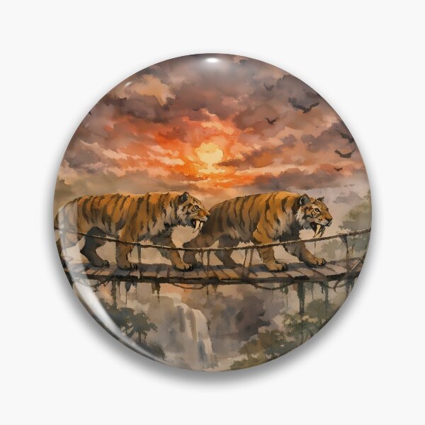 Item preview, Sabertooth Tigers Crossing Jungle Bridge designed and sold by cuprum.